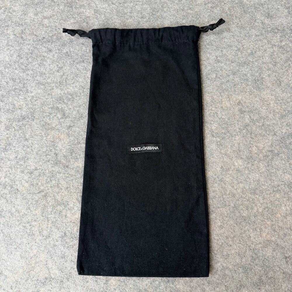 Dolce & Gabbana Designer Black Drawstring Dust Bag Storage Protection 8"x16.75"